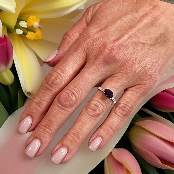 Natural Sapphire Diamond Ring 6.5 14k W Gold 3.15 TCW Certified $4,950 310588 - Picture 6 of 14